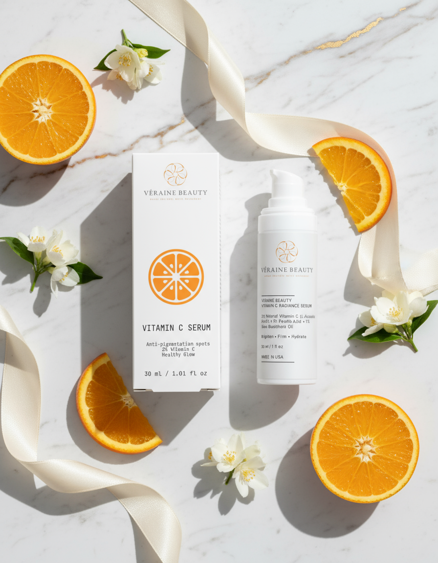Marble Flat Lay with Citrus